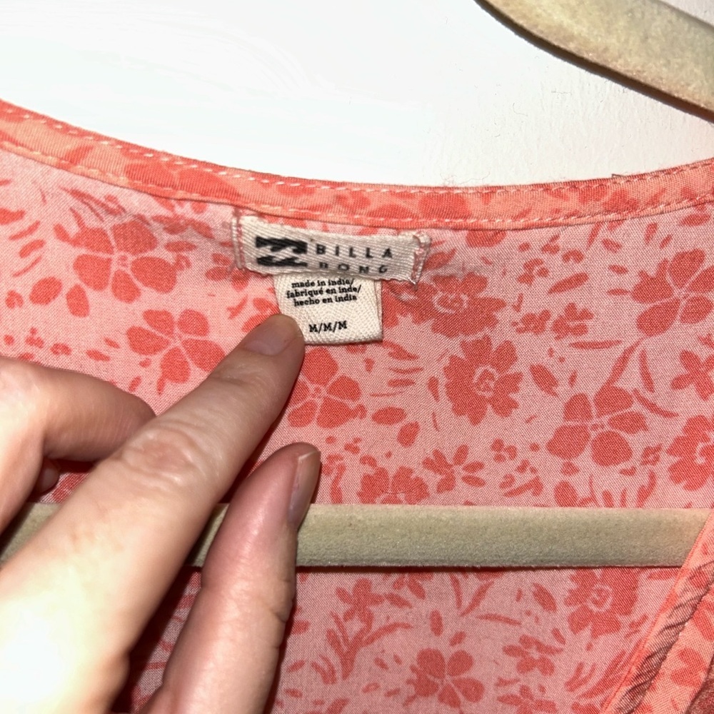 Billabong Coral Floral Blouse - Picture 3 of 5